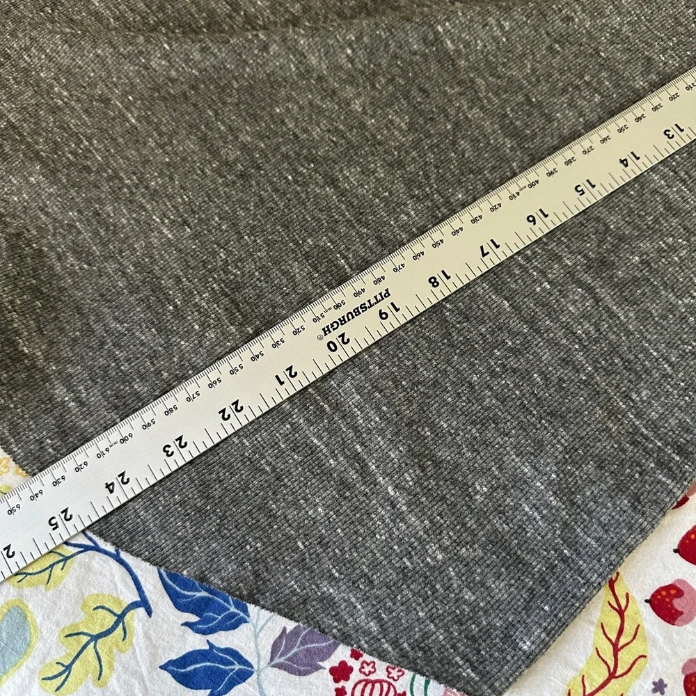 Free People FP Beach Long Sleeve Top Womens XS Gray Space Dye Ribbed Pocket Tee